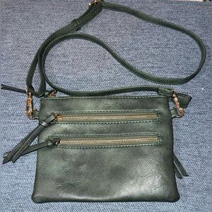 Adorable Hunter Green Crossbody Clutch
